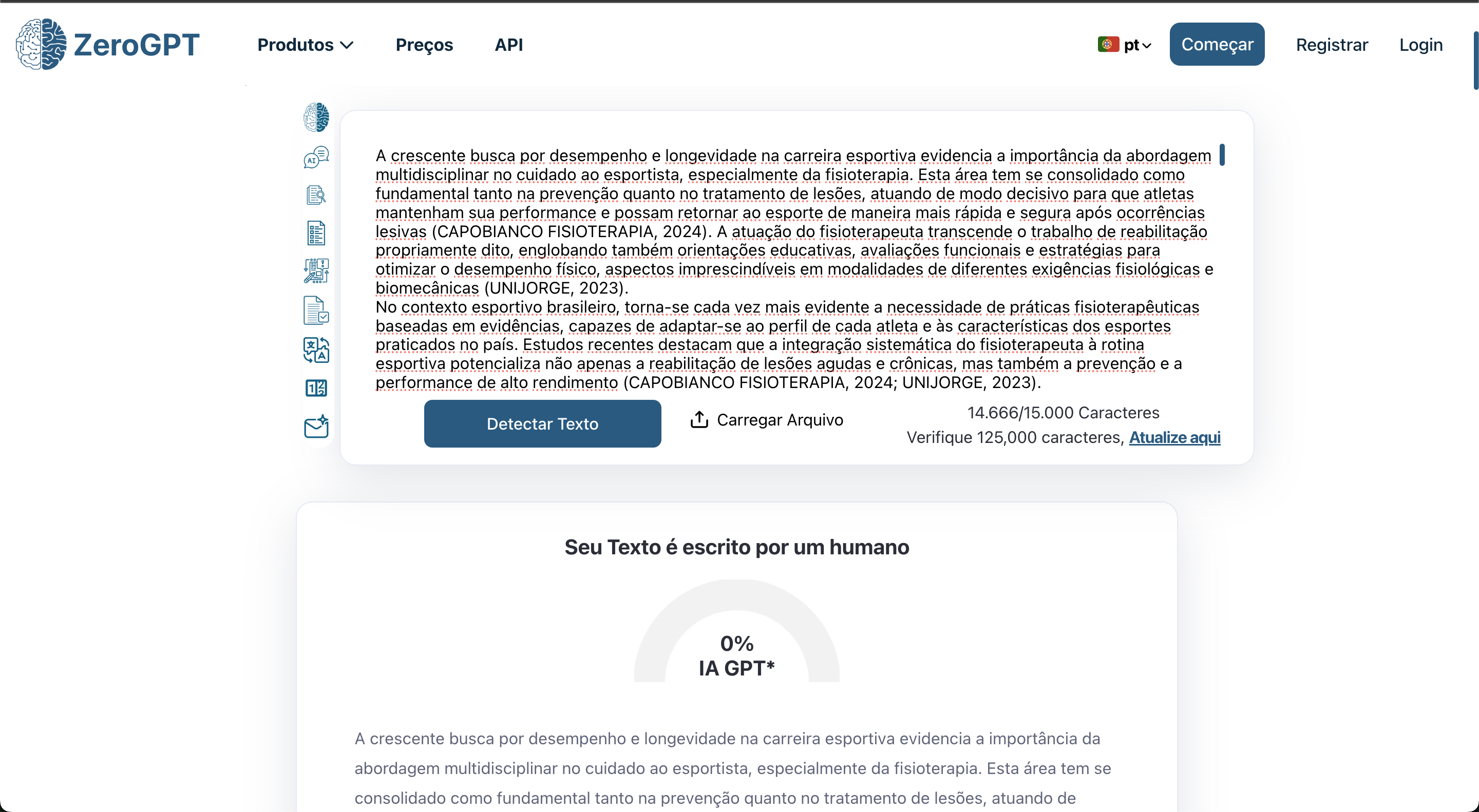 Detector de IA depois